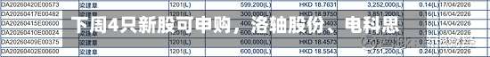 下周4只新股可申购，洛轴股份、电科思仪发行股份总数均超1亿股-第2张图片