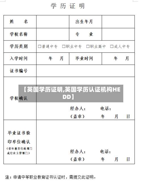 【英国学历证明,英国学历认证机构HEDD】