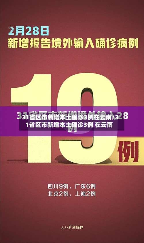 31省区市新增本土确诊3例在云南/31省区市新增本土确诊3例 在云南