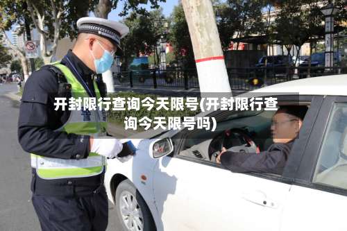 开封限行查询今天限号(开封限行查询今天限号吗)-第2张图片