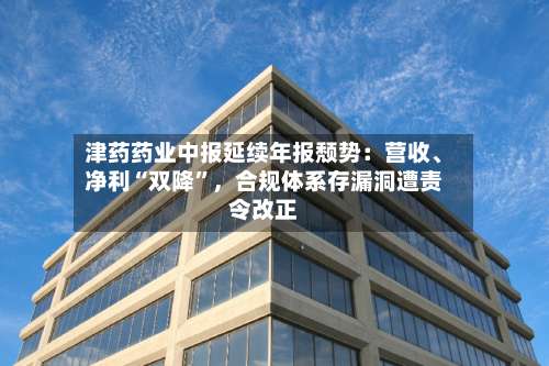 津药药业中报延续年报颓势：营收、净利“双降”，合规体系存漏洞遭责令改正-第2张图片