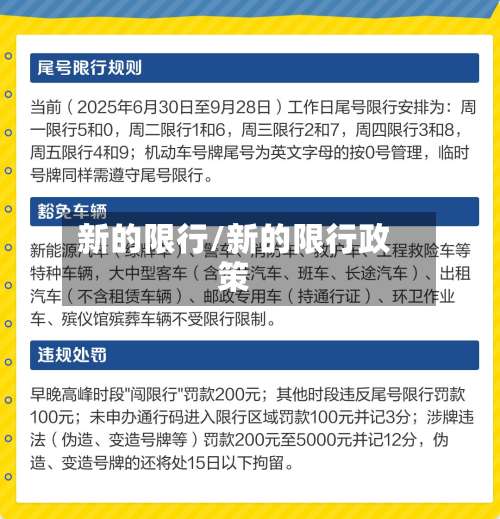 新的限行/新的限行政策-第3张图片