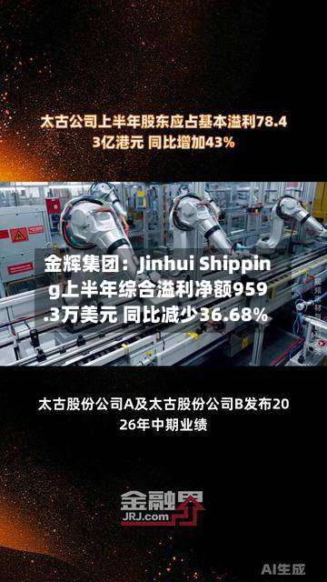 金辉集团：Jinhui Shipping上半年综合溢利净额959.3万美元 同比减少36.68%-第1张图片