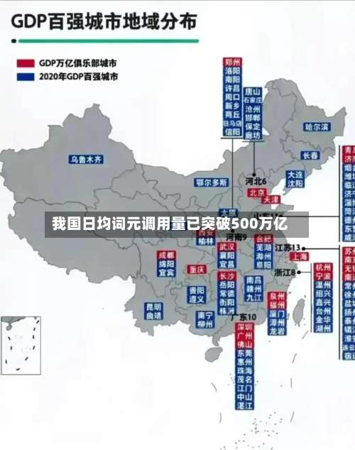 我国日均词元调用量已突破500万亿