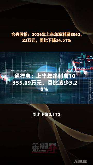 通行宝：上半年净利润10355.09万元，同比减少3.20%-第2张图片