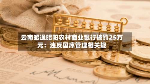 云南昭通昭阳农村商业银行被罚25万元：违反国库管理相关规-第3张图片