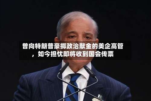 曾向特朗普豪掷政治献金的美企高管，如今担忧即将收到国会传票-第1张图片