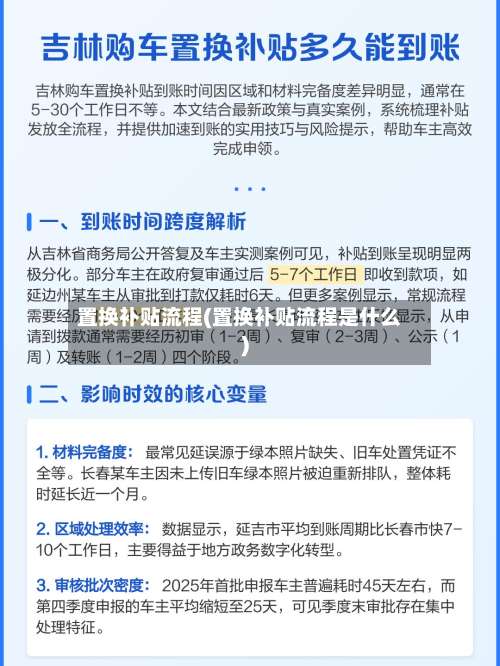 置换补贴流程(置换补贴流程是什么)