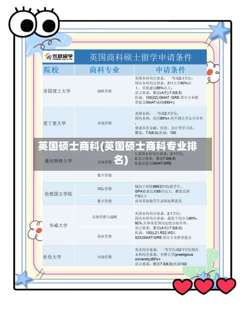 英国硕士商科(英国硕士商科专业排名)