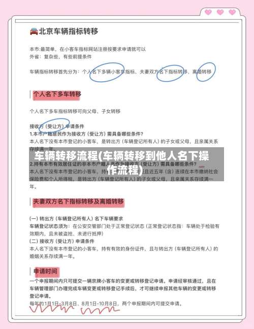 车辆转移流程(车辆转移到他人名下操作流程)