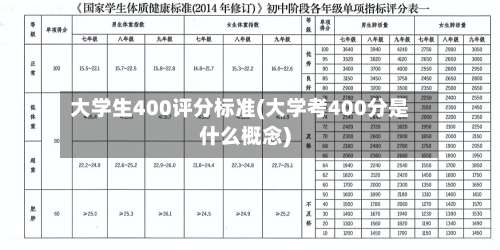 大学生400评分标准(大学考400分是什么概念)