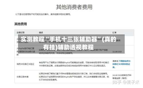 实测教程“手机十三张辅助器	”(真的有挂)辅助透视教程-第2张图片