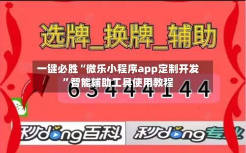 一键必胜“微乐小程序app定制开发”智能辅助工具使用教程-第2张图片