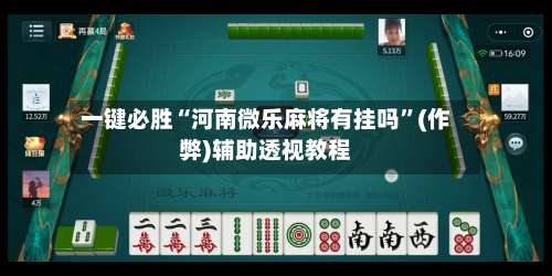 一键必胜“河南微乐麻将有挂吗	”(作弊)辅助透视教程-第2张图片