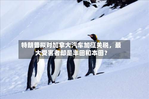 特朗普拟对加拿大汽车加征关税，最大受害者却是丰田和本田？-第2张图片