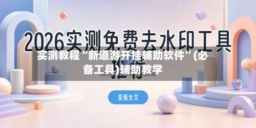 实测教程“新道游开挂辅助软件”(必备工具)辅助教学-第3张图片