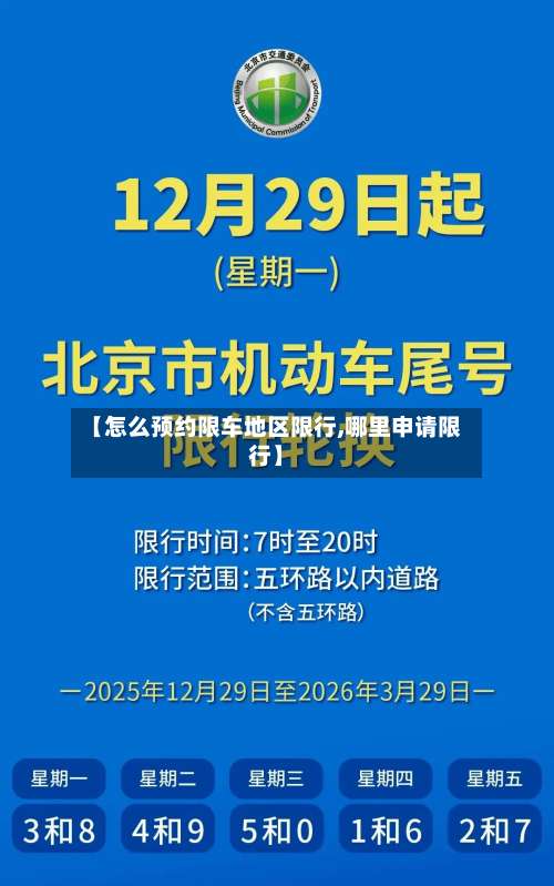 【怎么预约限车地区限行,哪里申请限行】