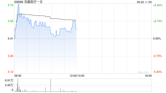 沛嘉医疗-B盘中涨超5% 公司上调全年TAVR植入量指引